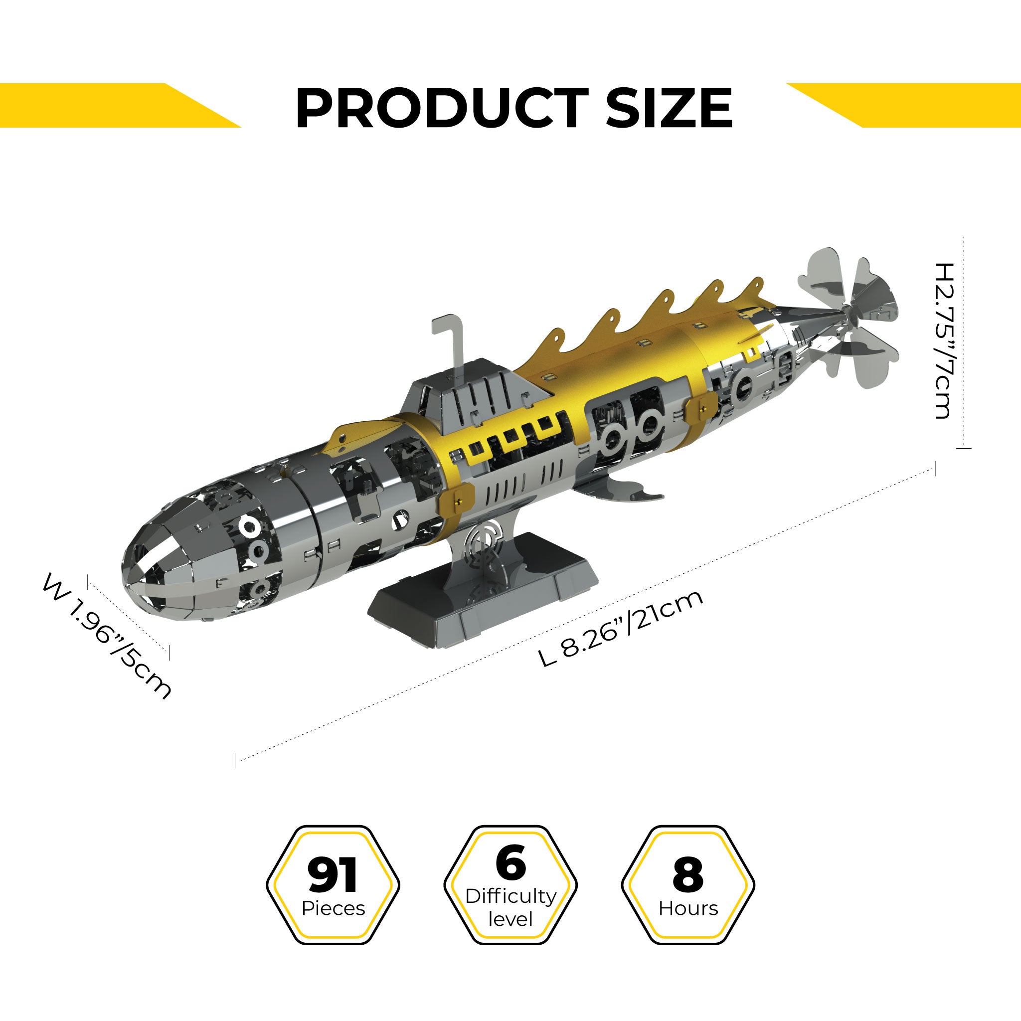 🌊 Elusive Nautilus Submarine – Build Your Own Metal Mechanical Model b ...