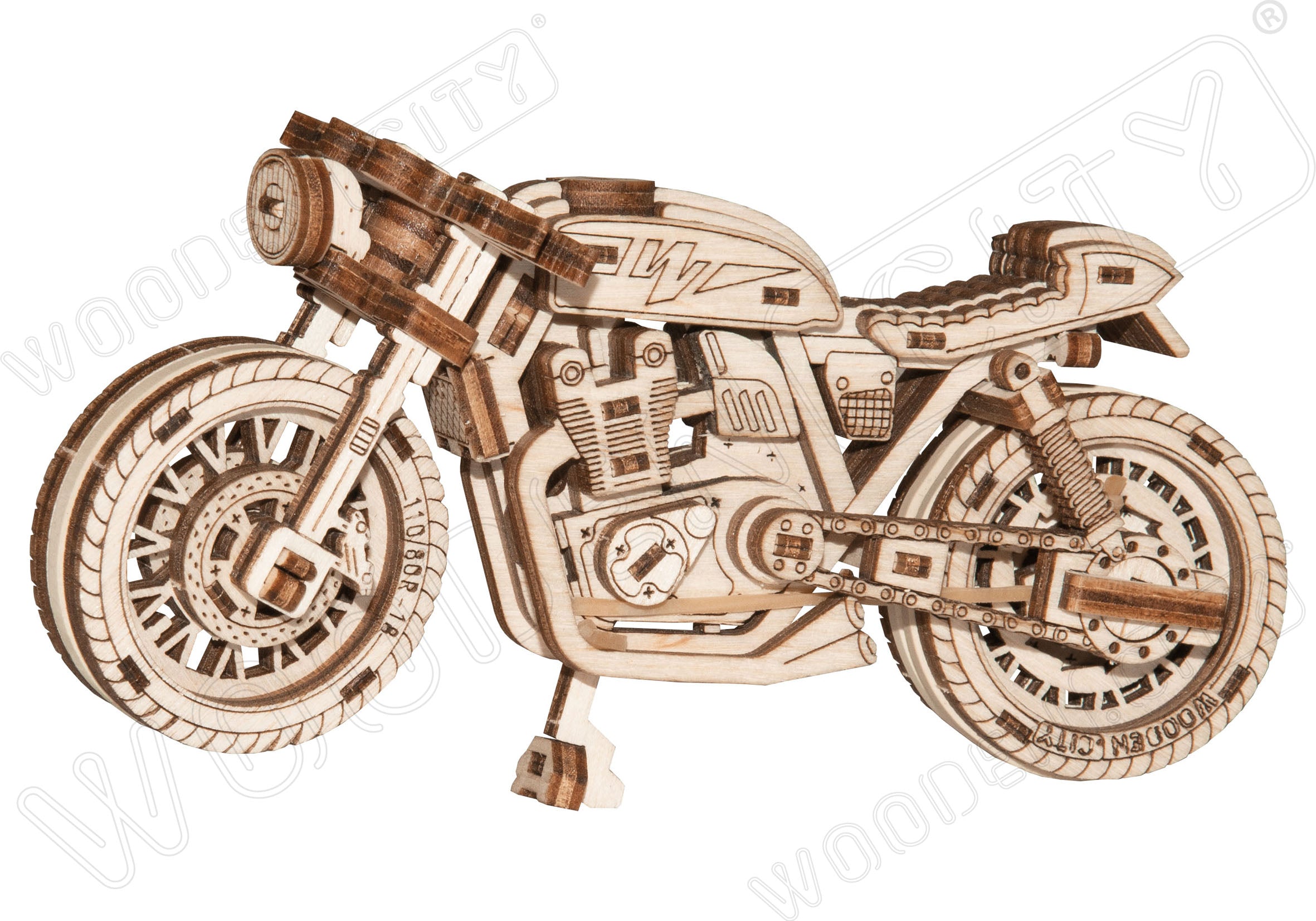 🏍️ Cafe Racer – Build Your Own Mechanical Wooden Model by Wooden City ...