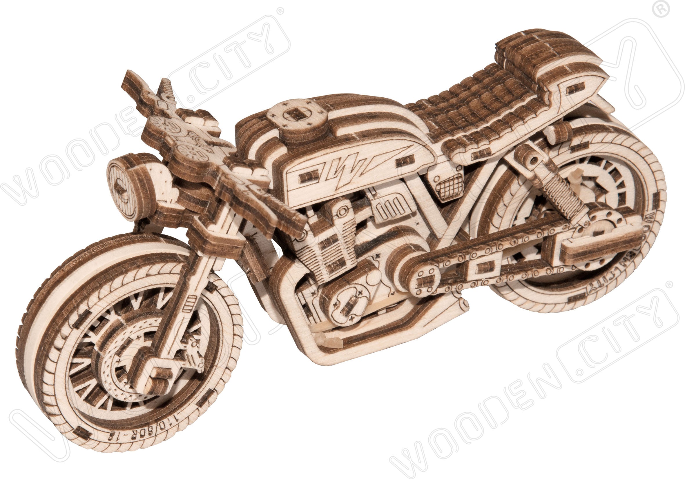 🏍️ Cafe Racer – Build Your Own Mechanical Wooden Model by Wooden City ...