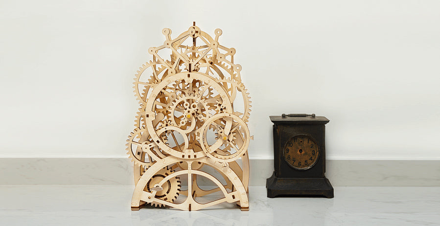 Clock Model Kit Pendulum Clock - mechanical model kit by ROKR – Mechanical Models