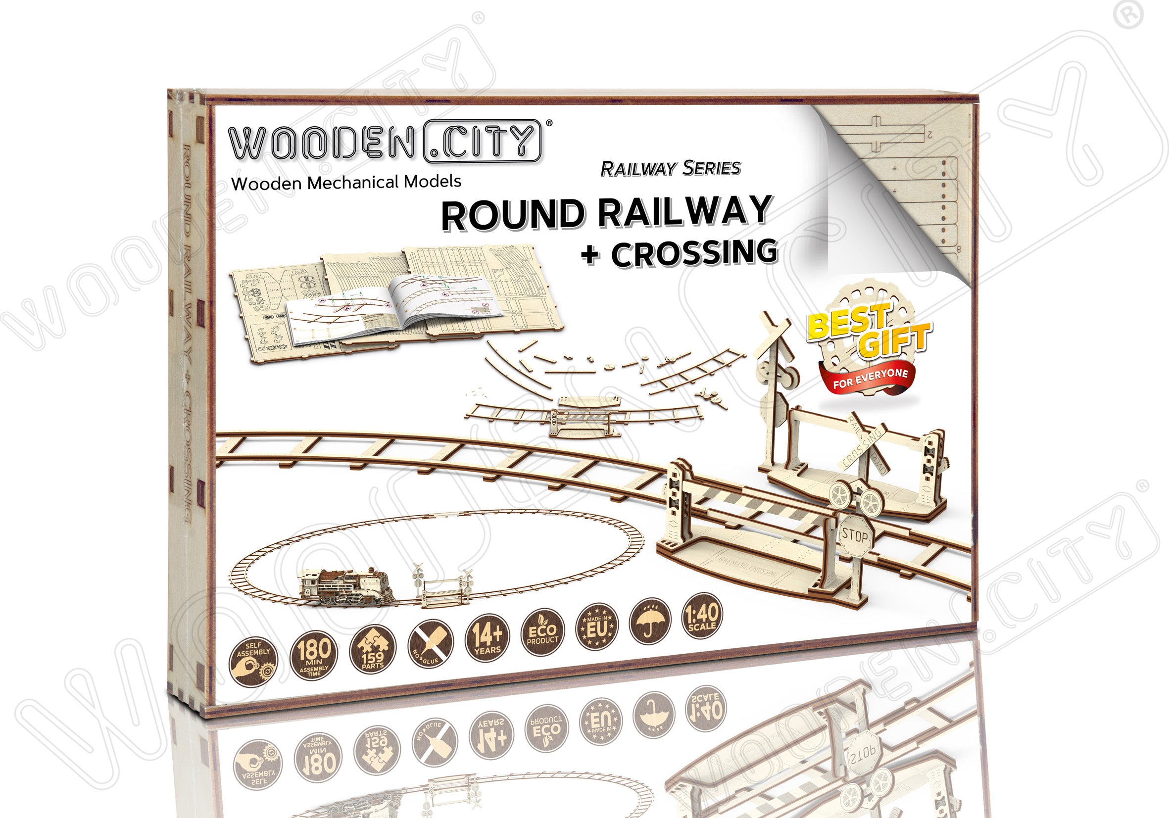🚂 Round Railway and Crossing – Build Your Own Mechanical Model by Wood ...