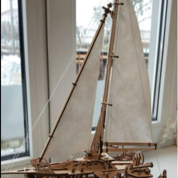 Trimaran Merihobus - build your own sailing boat by UGears - Mechanical Models UK - UGears.Online