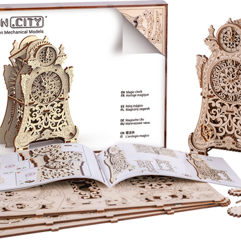Magic Clock - mechanical model by Wooden City - Mechanical Models UK - Wooden City