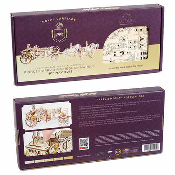 Royal Wedding Carriage by UGears - intricate wooden model with a hidden motor - Mechanical Models UK