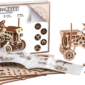 Tractor - mechanical model by Wooden City - Mechanical Models UK - Wooden City