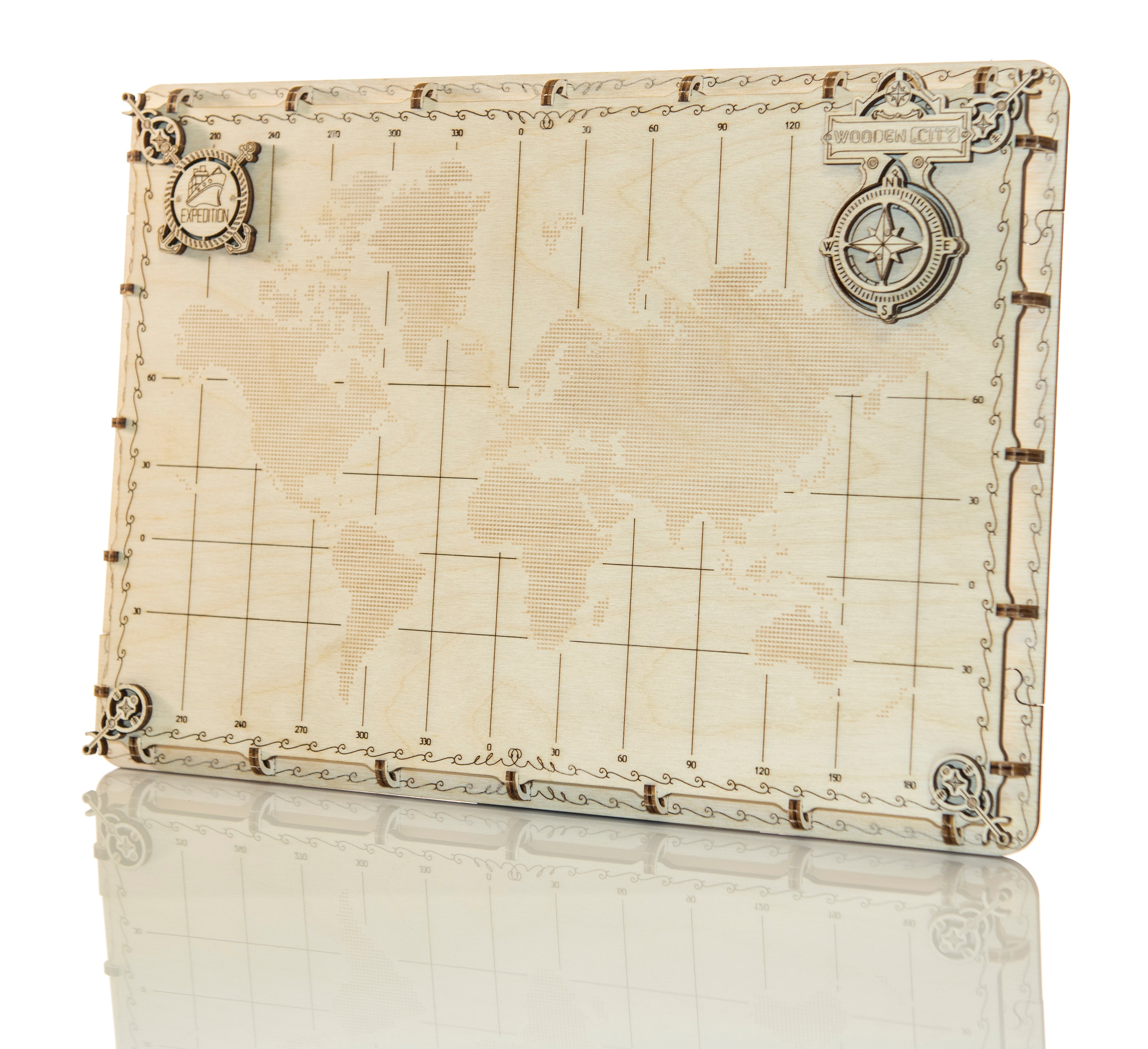 Map Model Kit 🗺️ World Map Model Kit – Expedition Series “Dots” – Mechanical Models
