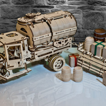 Tanker, Ladder and Trailer additions for Truck - by UGears - Mechanical Models UK